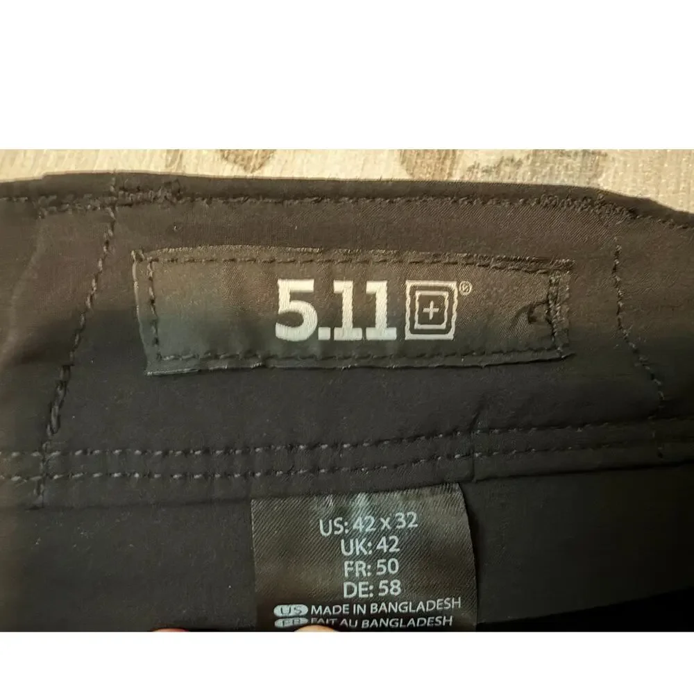 5.11 Tactical Pants Mens 42x32 Black Hiking Work Cargo Pants 42 x 32 - Picture 4 of 6